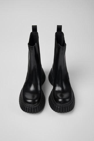 BCN Botas em couro pretas para mulher
