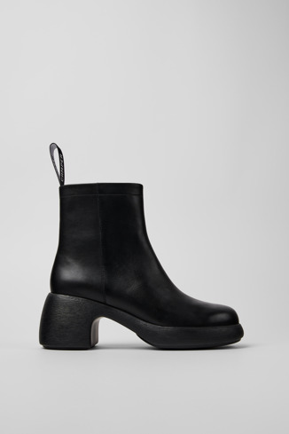 Thelma Botas em couro pretas para mulher