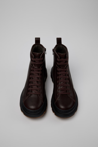 K400816-002 - Brutus+ - Brown Leather Mid Boots for Women.