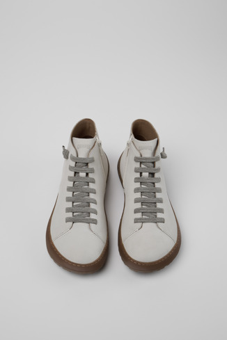 K400826-002 - Peu Serra - 360º Durable White Leather Ankle Boots for Women.