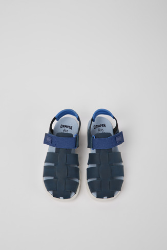 Alternative image of K800242-017 - Oruga - Blue leather sandals for kids