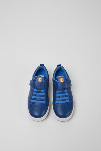 Alternative image of K800247-016 - Runner - Blue leather sneakers for kids