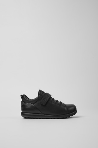 K800316-003 - Pelotas - Black leather and textile shoes