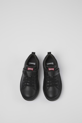 Alternative image of K800319-001 - Runner - Black leather and textile sneakers