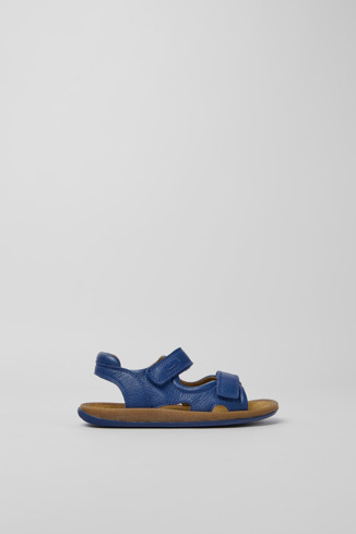 K800333-009 - Bicho - Blue leather sandals for kids