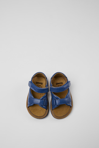 Alternative image of K800362-008 - Bicho - Blue leather sandals for kids