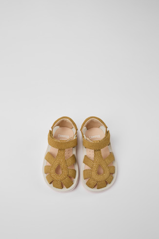 Bicho Bruine nubuck sandalen met glittereffect