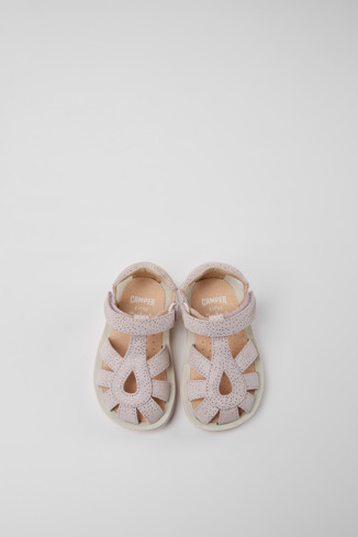 Alternative image of K800363-008 - Bicho - Roze nubuck sandalen met glittereffect