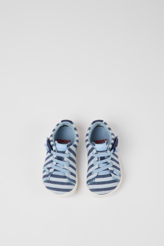 Alternative image of K800369-016 - Peu - Chaussures en coton recyclé bleu pour enfant