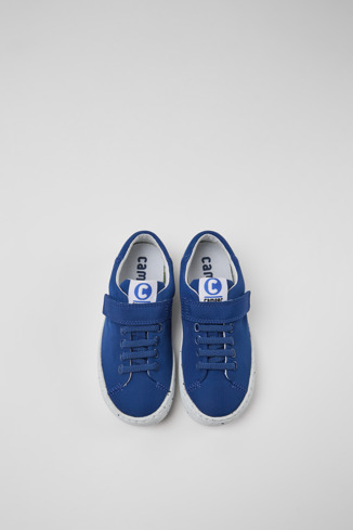 Overhead view of Peu Touring Blue sneakers for kids