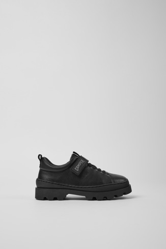 K800401-001 - Brutus - Black leather shoes for kids