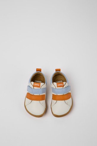 Alternative image of K800405-015 - Peu - Chaussures en cuir multicolore pour enfant