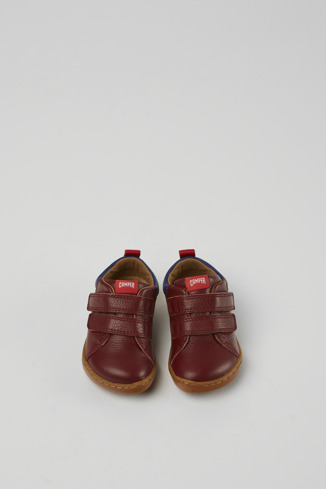Overhead view of Peu Burgundy leather shoes