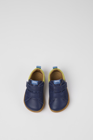 Alternative image of K800405-025 - Peu - Blue leather shoes for kids
