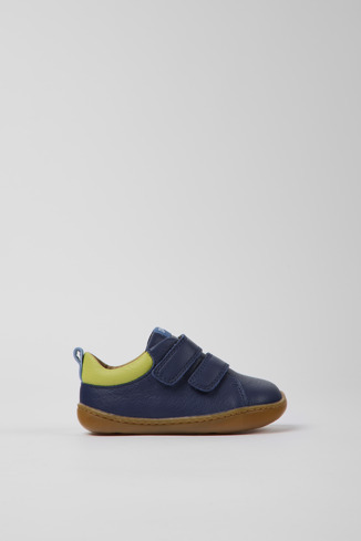 K800405-025 - Peu - Blue leather shoes for kids
