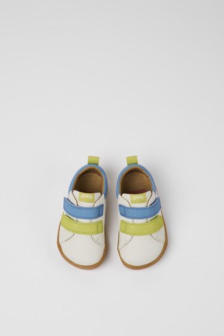 K800405-026 - Peu - Zapatos blancos de piel para niños