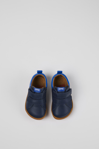 Overhead view of Peu Blue Leather Sneaker