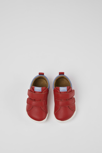 Overhead view of Peu Red Leather Sneaker