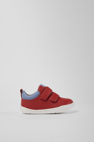 Side view of Peu Red Leather Sneaker