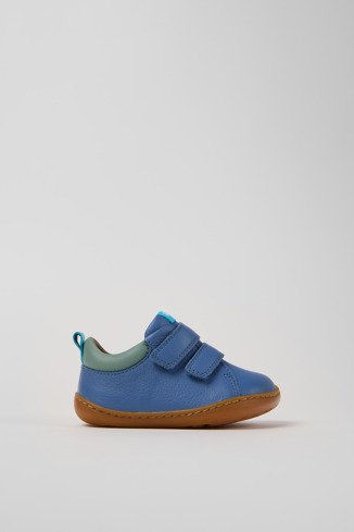 Side view of Peu Multicolor Leather Sneakers for Kids.