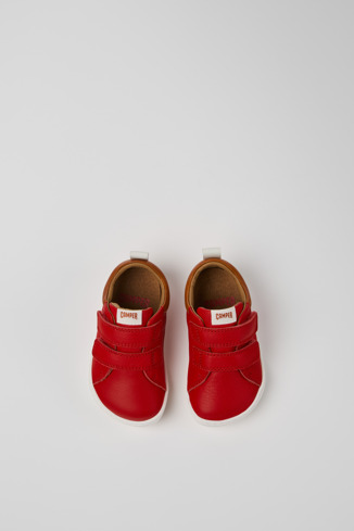 Overhead view of Peu Multicolor Leather Sneakers for Kids.