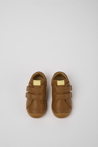 Alternative image of K800412-016 - Dadda - Sneakers marrones de piel para niños
