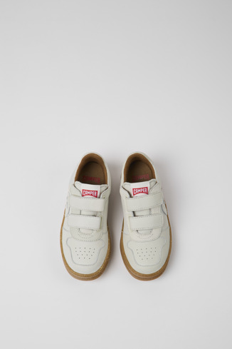 Alternative image of K800436-019 - Runner - Beyaz ve boyasız deri spor ayakkabı