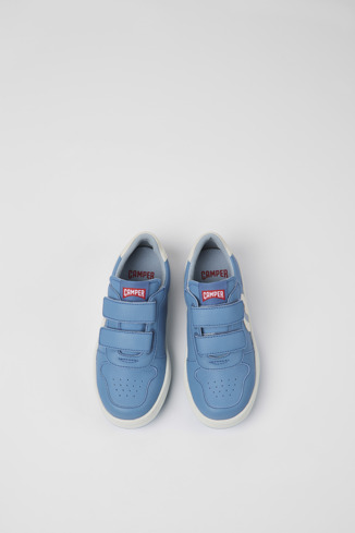 Alternative image of K800436-023 - Runner - Blue leather sneakers for kids