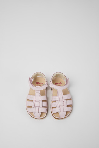 Alternative image of K800470-002 - Miko - Pink leather sandals for girls
