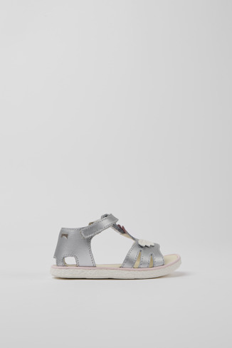 K800471-002 - Miko - Silver leather sandals for girls