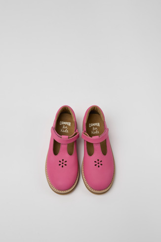 Alternative image of K800474-003 - Savina - Chaussures en cuir rose pour fille
