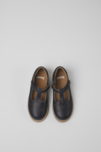 Alternative image of K800474-009 - Savina - Navy blue leather shoes for kids
