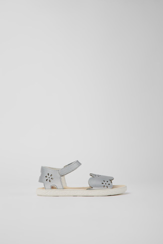 K800477-001 - Miko - Silver leather sandals for girls