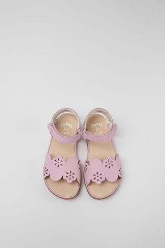 Alternative image of K800477-002 - Miko - Pink leather sandals for girls