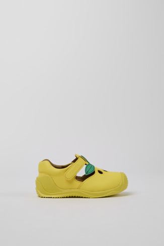 Alternative image of K800479-001 - Twins - Chaussures en cuir jaune et vert pour enfant