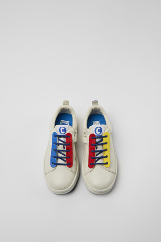 Alternative image of K800488-001 - Twins - Sneakers blancas de piel para niños