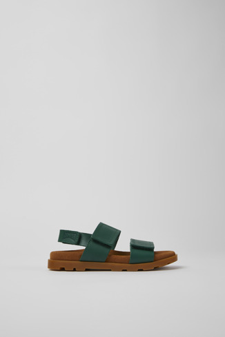 K800490-009 - Brutus Sandal - Green leather sandals for kids