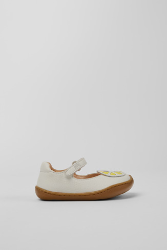 Alternative image of K800493-002 - Twins - Chaussures en cuir blanc pour fille