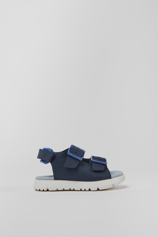 K800495-002 - Oruga - Blue leather sandals for kids