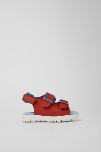 K800495-006 - Oruga - Red leather sandals for kids