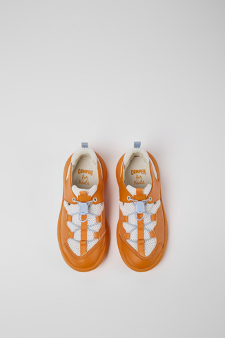 Alternative image of K800496-001 - CRCLR - Witte en oranje kindersneakers