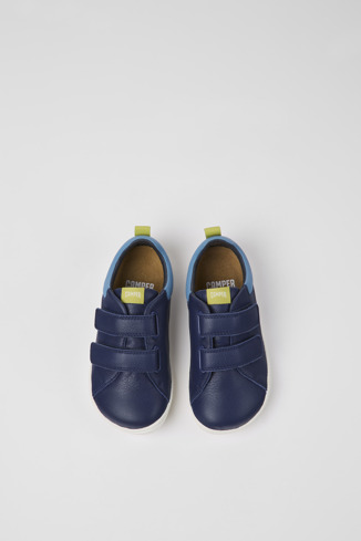 Alternative image of K800512-004 - Peu - Blue leather shoes for kids