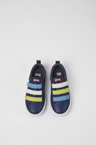 K800513-005 - Twins - Sneaker infantil de pell de color blau
