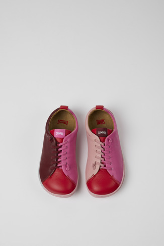 Overhead view of Twins Multicolored leather lace-up shoes