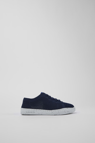 Side view of Peu Touring Blue Textile Slip-on