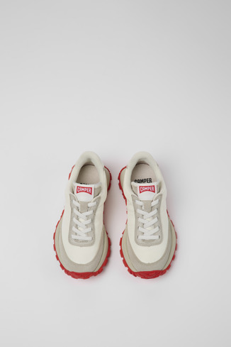 Drift Trail Sneaker infantil de teixit i pell de color blanc