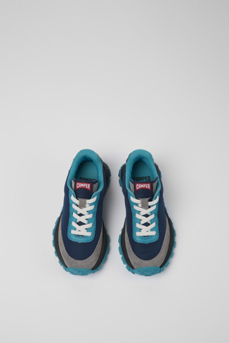 Drift Trail Sneaker infantil de teixit i pell de color blau