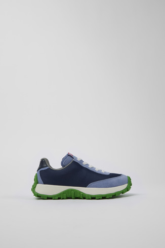 Drift Trail Blauer Sneaker aus Textil/Nubukleder