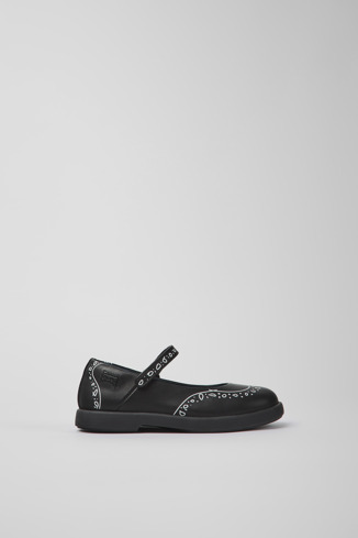 Twins Babies en cuir noir pour enfant