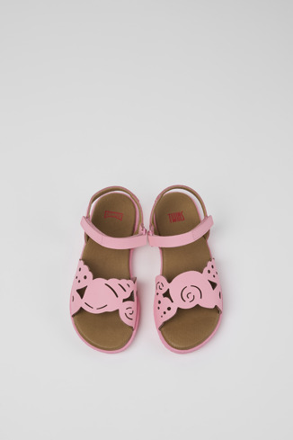 Twins Sandales en cuir rose